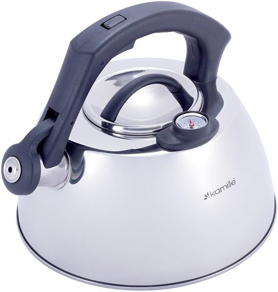 Чайник Kamille Whistling Kettle Thermo 3л з нержавіючої сталі зі свистком і термометром | Зображення 1