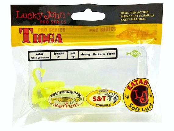 Виброхвост Lucky John Лаки Джон Tioga 2" S88 10 шт в упаковке | Зображення 1