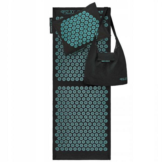 Килимок акупунктурний з подушкою 4FIZJO Eco Mat XL Аплікатор Кузнєцова 4FJ0514 Black/Blue (P-5907739317452) | Зображення 2