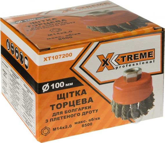 Щітка X-Treme XT-107200 D100мм торцова X-TREME плет.дріт