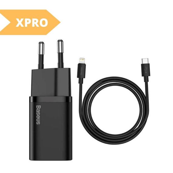 Мережевий Зарядний Пристрій XPRO PD+Lightning 20W TZCCSUP-B чорний (33051-01_463) | Зображення 1