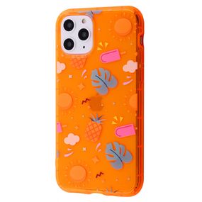 Чехол для Apple Iphone 11 Pro солнце. PC-390 Цвет: оранжевый