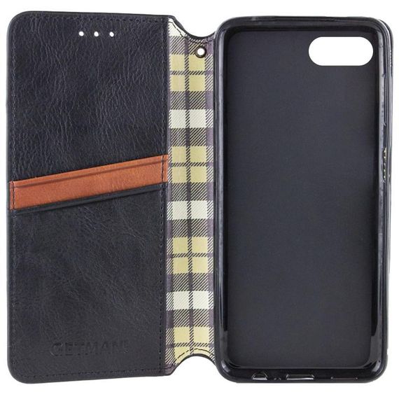 Шкіряний чохол-книжка GETMAN Cubic (PU) для Apple iPhone 7 / 8 / SE (2020) (4.7") Чорний | Зображення 2