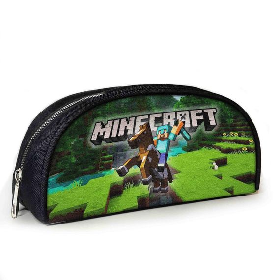 Пенал школьный Minecraft Крипер 23х10х8 см с принтом для мальчика (02825)