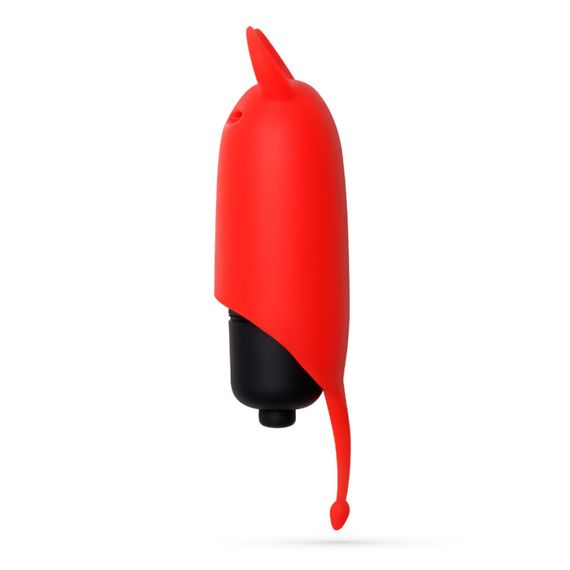 Міні-вібратор віброкуля з насадкою Crushios O-Pet Devil червоного кольору, 9.2 х 2.5 см Sex Aura | Зображення 3