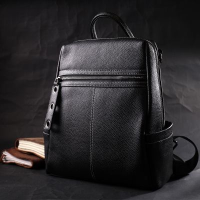 Сумка Vintage 2 в 1 рюкзак з натуральної шкіри Чорний (22314) | Зображення 2