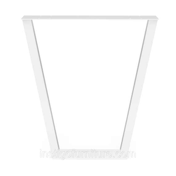 Опора ножка для стола из металла 630×100mm, H=730mm (профільна труба: 40x40mm) Белый | Зображення 2