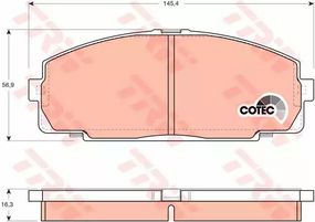 Колодки гальмівні дискові TOYOTA HIACE передн.  TRW (GDB770)