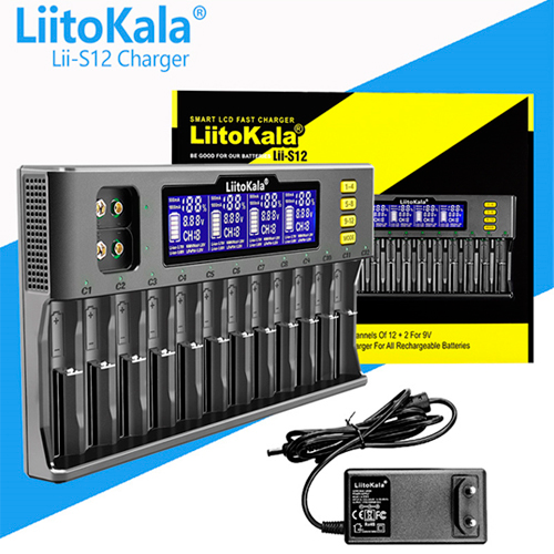 Зарядное устройство LiitoKala Lii-S12, для аккумуляторов 26700, 26650, 2170/0, 18650, AA, 9V | Зображення 6