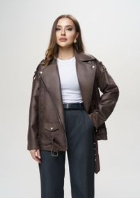 Косуха Oversize женская коричневая