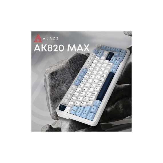 Клавіатура Ajazz AK820 MAX PLUS Daydream Switch RGB Wireless/Bluetooth/USB White (AK820MAX-DD-BWD) | Зображення 2