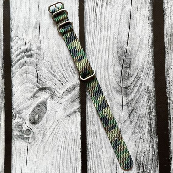Ремешок Nato Camo Woodland 20 мм | Зображення 1
