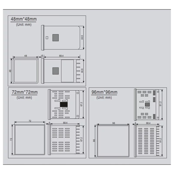 Контроллер времени MVT900 96x96 с подключением SSR или эм реле 85 - 265V AC | Зображення 4