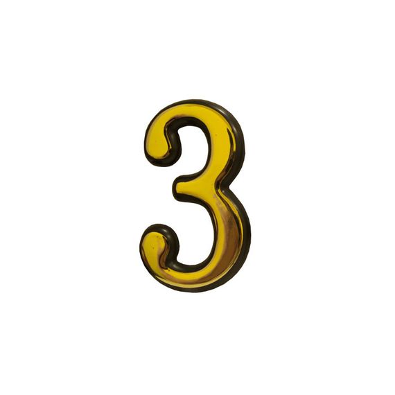 Номер пластиковий "3" 100мм