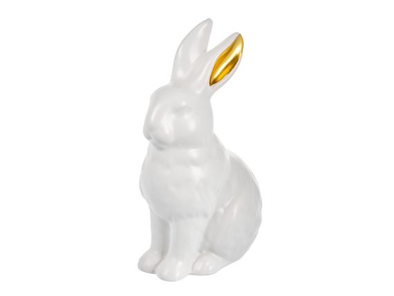 Декоративная статуэтка Белый кролик 20см