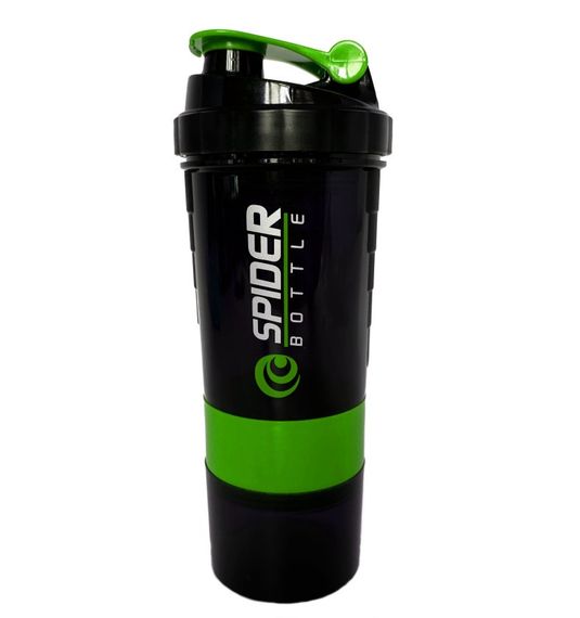 Шейкер спортивний EasyFit Spider 0,5л Чорно-зелений (EF-7200-G)