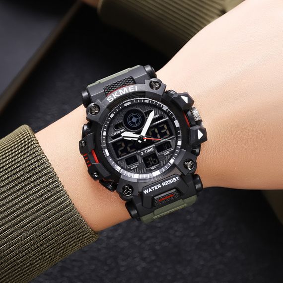 Чоловічий годинник Skmei 2226AG Army Green | Зображення 3