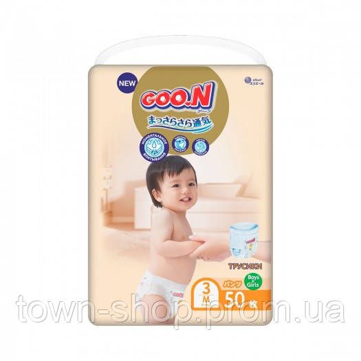 Трусики-подгузники Goo.N Premium Soft для детей (M, 7-12 кг, 50 шт)