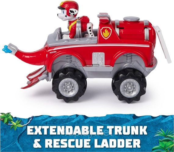 Щенячий патруль в джунглях Машина слон и фигурка Маршала Paw Patrol Jungle Pups Marshall Elephant Vehicle | Зображення 5