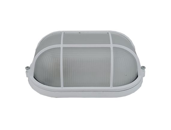 Светильник НПП1202 100W E27 IP65 овал белый с решеткой Ny95000577 | Зображення 3