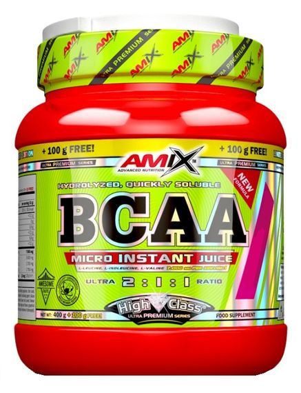 Аминокислота BCAA для спорта Amix Nutrition BCAA Micro Instant Juice 400+100 g /50 servings/ Fruit Punch