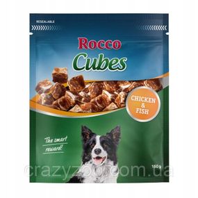 Лакомство для собак Rocco Cubes кубики с курицей и рыбой 150 г 006829 ЦЕНА ЗА 1 КГ