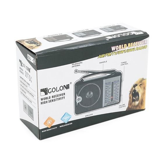 Радиоприемник GOLON RX-608, LED, 2x3W, FM радио, AUX, корпус пластмасс, BOX | Зображення 3