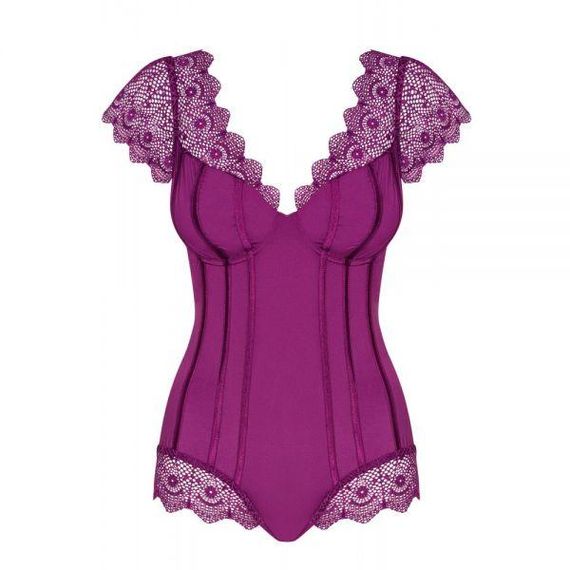 Боді Obsessive Moketta teddy purple S / M Sex Aura | Зображення 4