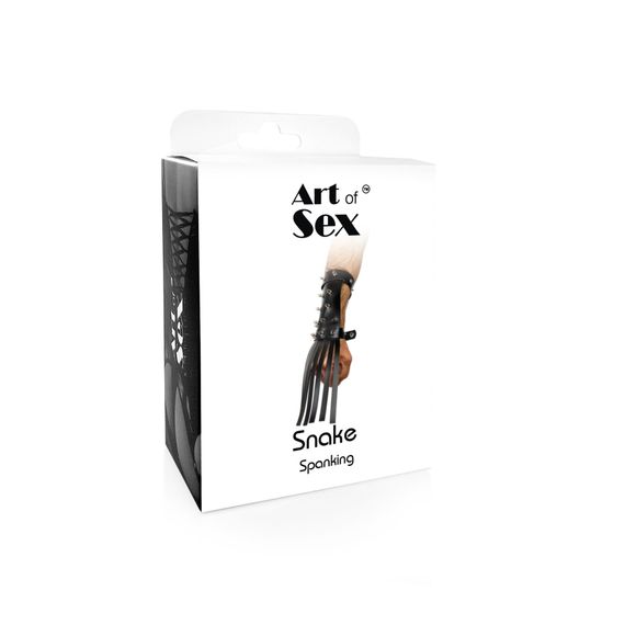 Шкіряна БДСМ рукавичка-хлист Art of Sex - Snake | Зображення 3