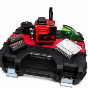 Акумуляторний лазерний рівень KRAFFTEC 4D 16 ліній з Bluetooth і штативом