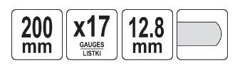 Набор щупи вимірювальні 0,02-1 мм 12,8 х 200 мм 17штук YATO YT-7221 | Зображення 2