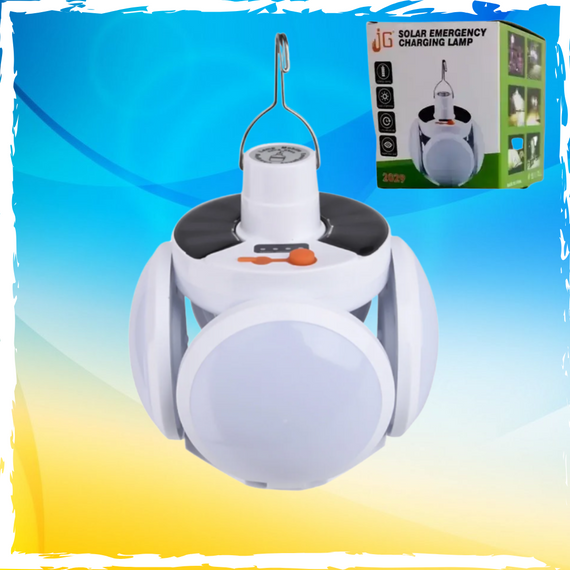 Акумуляторна LED-лампа. Підвісний ліхтар. Лампа кемпінгова Solar. Сонячна батарея