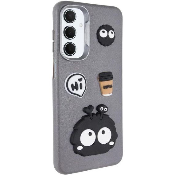 Чохол TPU Leather Toys для Samsung Galaxy S24 FE Monster / Grey
