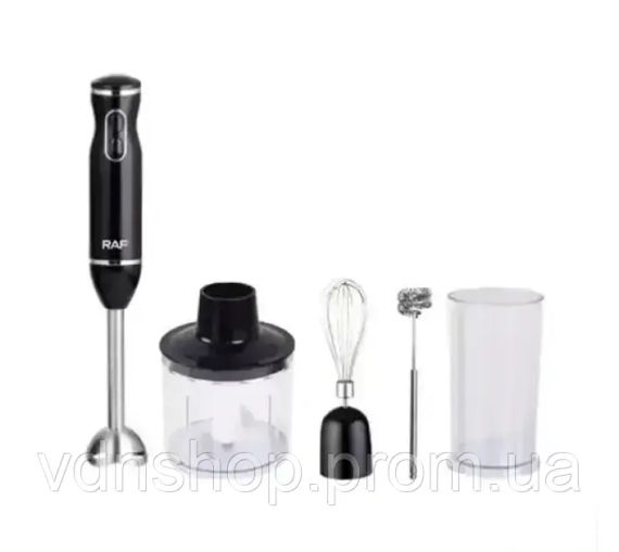 Ручний занурювальний блендер RAF R.314B з металевою ніжкою 5в1 400 Вт | Зображення 1
