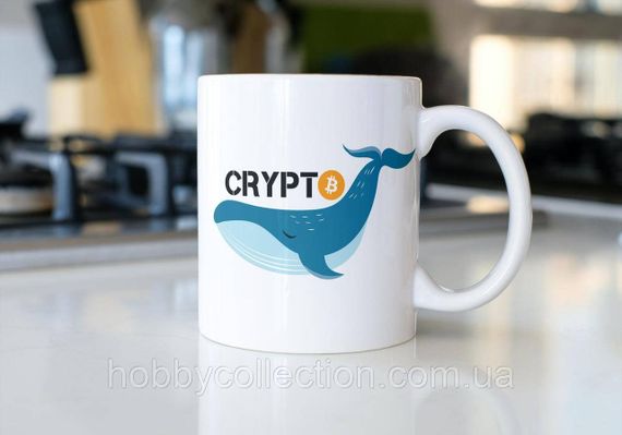 Кружка з принтом "Crypto" 330 мл Біла | Зображення 2