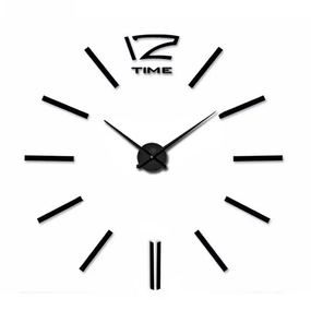 Большие настенные 3Д часы 3D часы DIY Clock 60-90см Черные