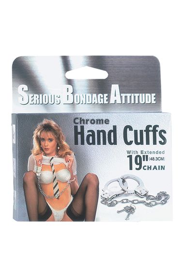 Наручники CHROME HANDCUFFS METAL HANDCUFFS W. KEY, Сріблястий | Зображення 1