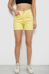 Шорты женские джинсовые, цвет желтый, 182R1491