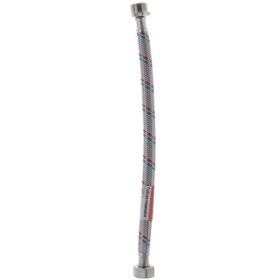 Гнучкий шланг для підключення води гайка 1/2'' - Штуцер 1/2'' (30 см) Zerix (ZX1560) | Зображення 3