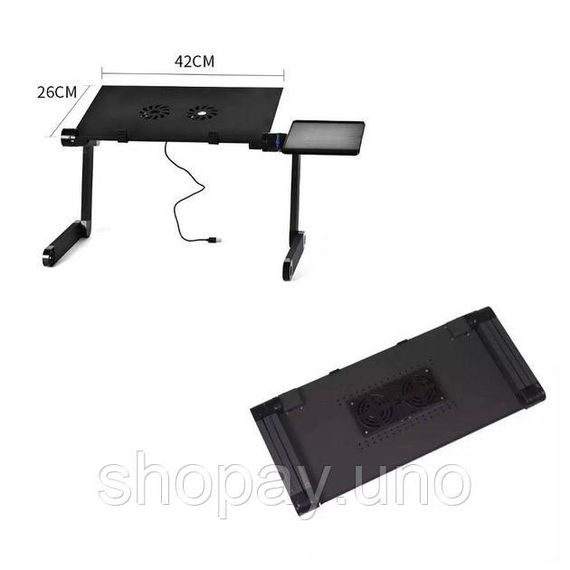 Столик для ноутбука металлический Laptop, Напольный столик для ноутбука, Подставка под ноутбук охлаждаю CP-33 | Зображення 1