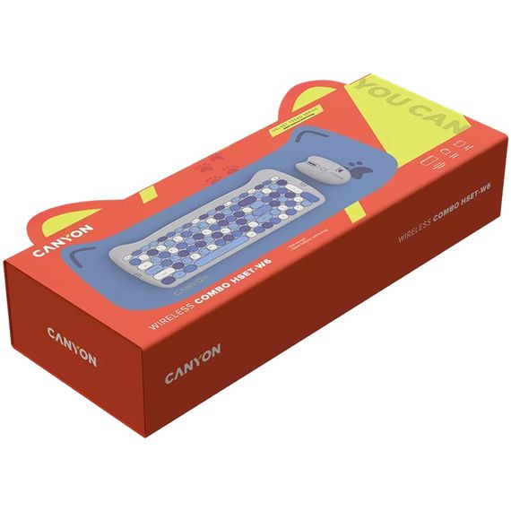Комплект Canyon HSET-W6 Kitty Edition Wireless UA Blue (CNS-HSETW6BL) | Зображення 5