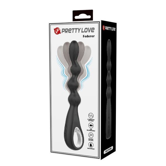 Анальний ланцюжок Pretty Love - FEDERER 12 vibration functions, BI-300081 Sex Aura | Зображення 8