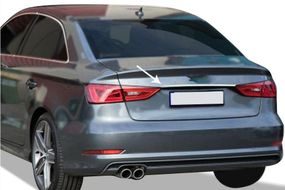 Накладка над номером Sedan (нержавейка) OmsaLine - Итальянская Нержавейка для Ауди A3 2012-2020 гг