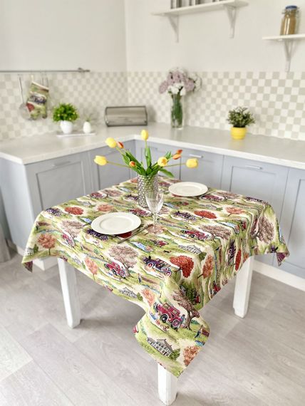 Скатертина гобеленова EDEN1183 Limaso, 137x220, Прямокутна, Повсякденний, Без люрексу, 75% поліестер, 22% бавовна, 3% акрил, Гобелен | Зображення 2
