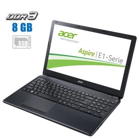Ноутбук Б-класс Acer Aspire E1-572G / 15.6" TN / Core i3-4010U (2(4) ядра по 1.7GHz) / 8GB DDR3 / 240GB SSD /Radeon HD 8670M, 1GB DDR3/ WebCam б/у