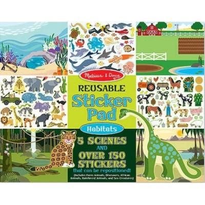 Набор для творчества Melissa&amp;Doug многоразовые наклейки &quot;Места обитания животных&quot; (MD14196)
