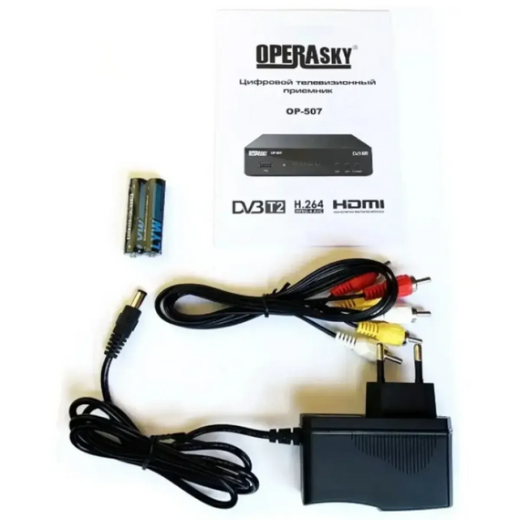 Цифровая приставка Т2 Operasky OP-507 для телевизора HDMI USB Wi-Fi IPTV ТВ тюнер цифровой эфирный ресивер Черный | Зображення 5