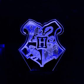 Акриловый светильник-ночник Hogwarts School синий tty-n002074