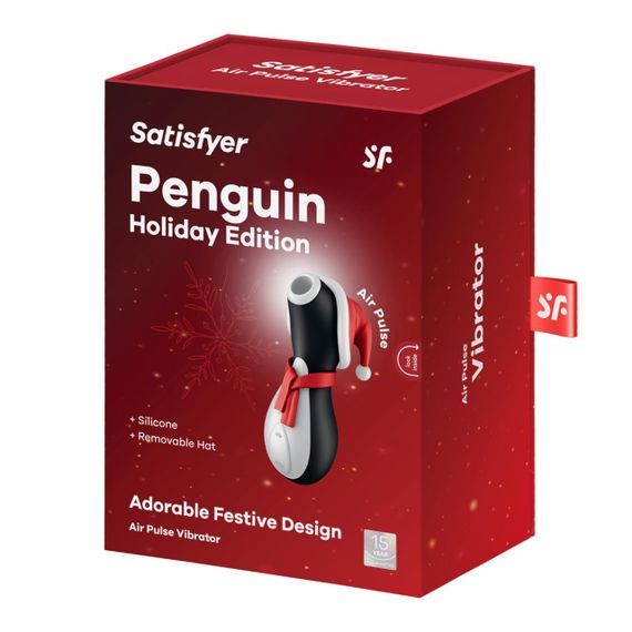 Вакуумний кліторальний стимулятор Satisfyer Penguin Holiday Edition, у шапочці та шарфі | Зображення 5