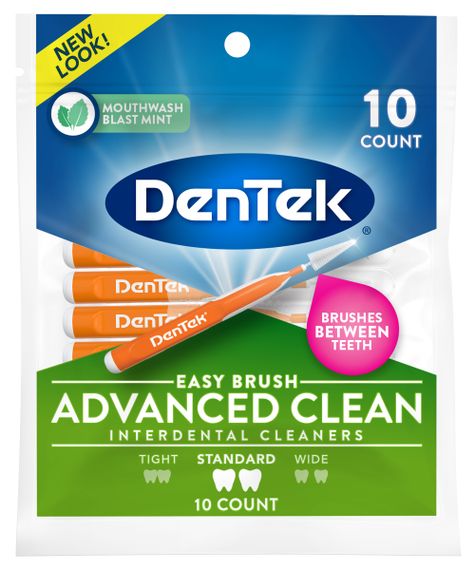 Міжзубні щітки DenTek Easy Brush Interdental Cleaners для стандартних проміжків 2.2-3.8 мм, 10 шт.